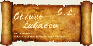 Oliver Lukačev vizit kartica